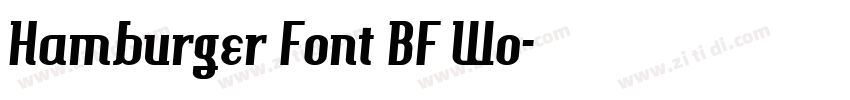 Hamburger Font BF W0字体转换
